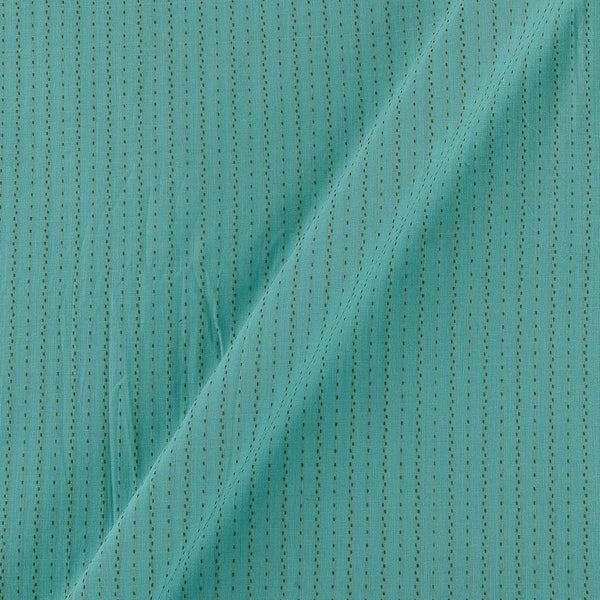 Buy Cotton Kantha Jacquard Stripes Mint Colour Fabric Online 9984EN3