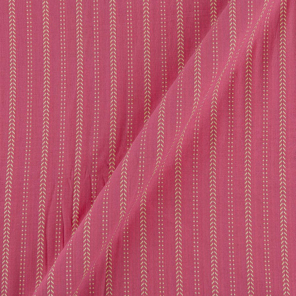 Buy Cotton All Over Jacquard Border Pink Colour Fabric Online 9984EO2