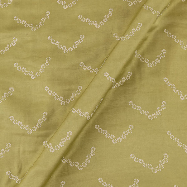 Premium Modal Satin Pastel Green Colour Floral Print Fabric Online 9995P3