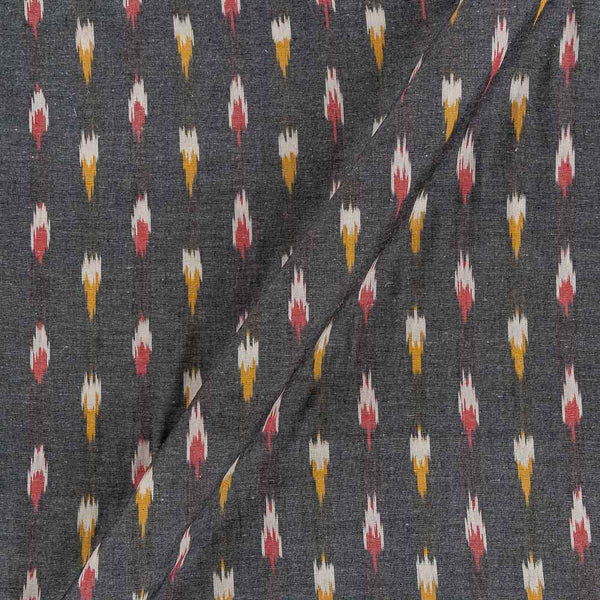 Buy Cotton Ikat Grey X Black Colour Washed Fabric Online D9150ANW2