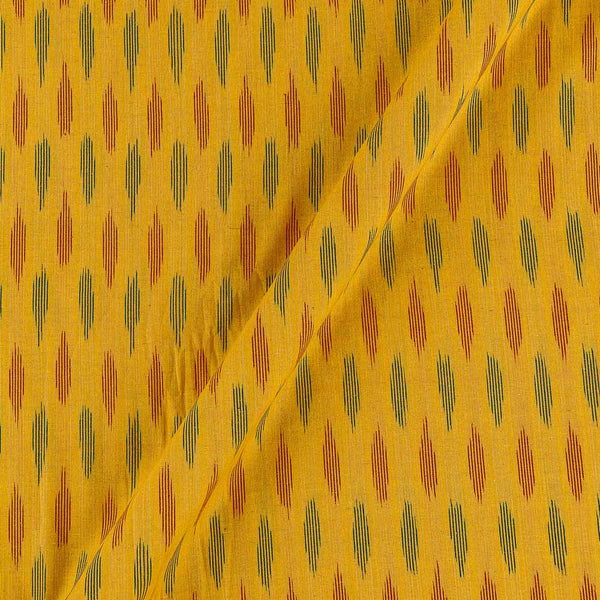 Buy Cotton Ikat Turmeric Yellow Colour Washed Fabric Online D9150C17
