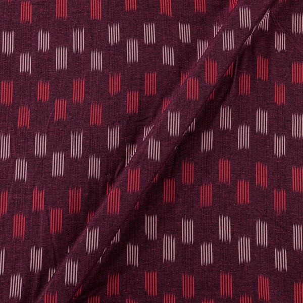 Cotton Ikat Purple Wine Colour Washed Fabric Online D9150T2