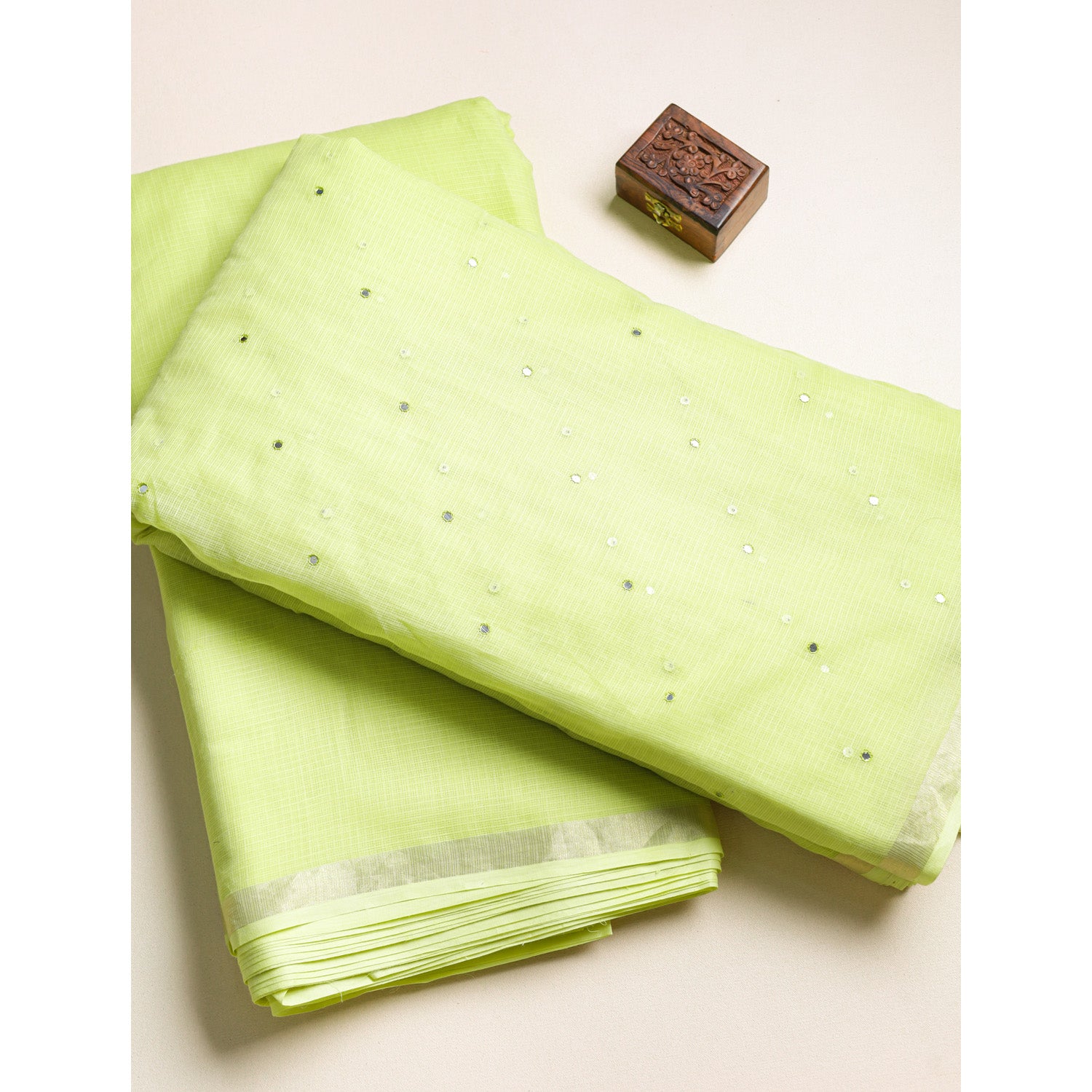 PURE COTTON KOTA MIRRORWORK & PLAIN FABRICS