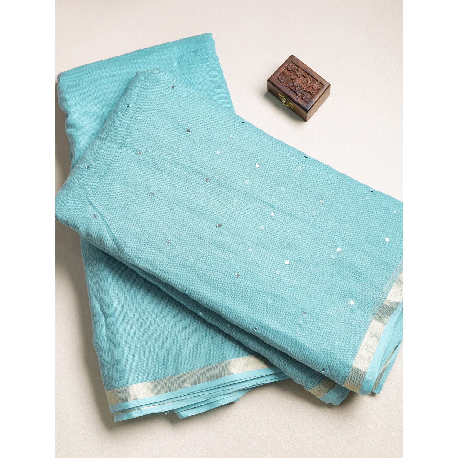 PURE COTTON KOTA MIRRORWORK & PLAIN FABRICS