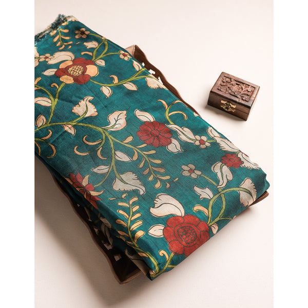 RAGAVI DOLA SILK KALAMKARI FABRIC