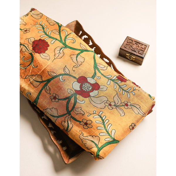 RAGAVI DOLA SILK KALAMKARI FABRIC