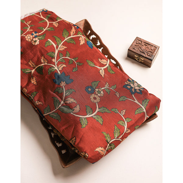 RAGAVI DOLA SILK KALAMKARI FABRIC