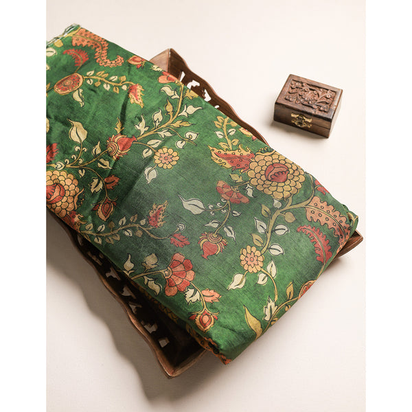 RAGAVI DOLA SILK KALAMKARI FABRIC