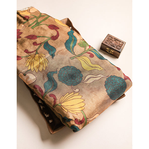 RAGAVI DOLA SILK KALAMKARI FABRIC