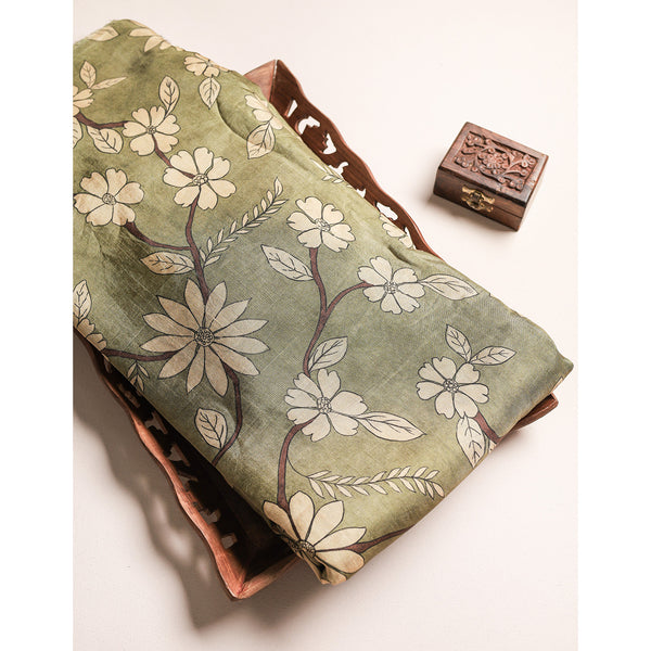 RAGAVI DOLA SILK KALAMKARI FABRIC