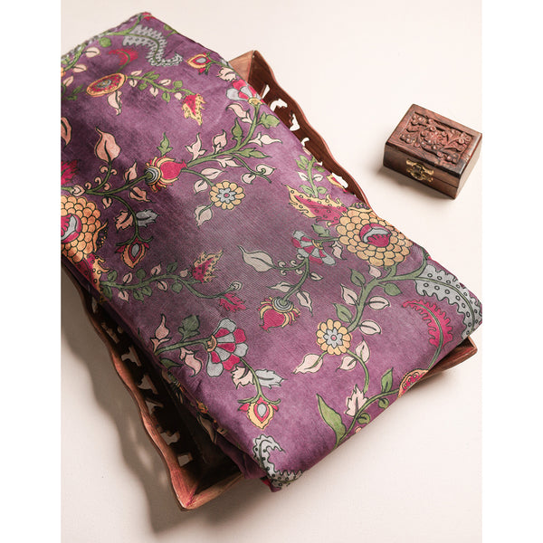 RAGAVI DOLA SILK KALAMKARI FABRIC