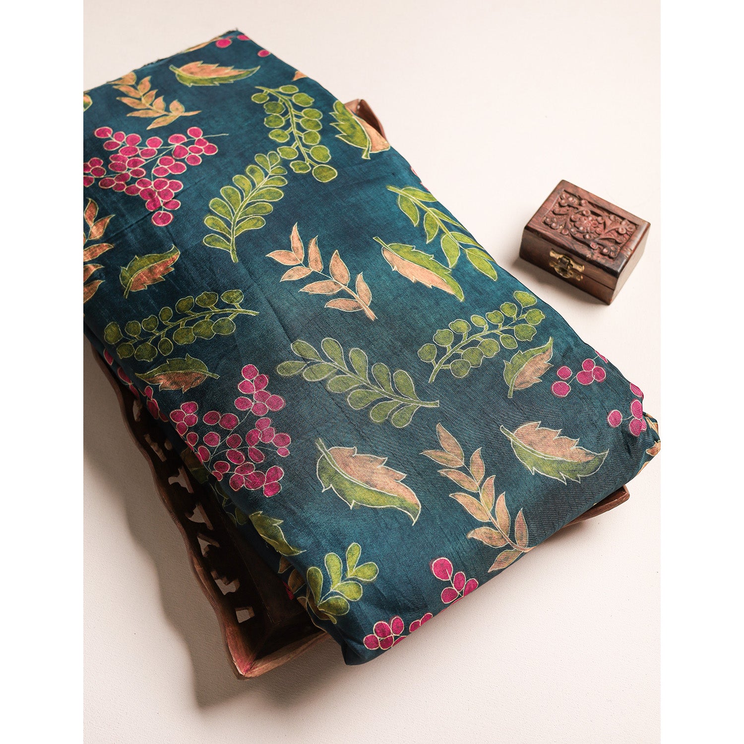 RAGAVI DOLA SILK KALAMKARI FABRIC