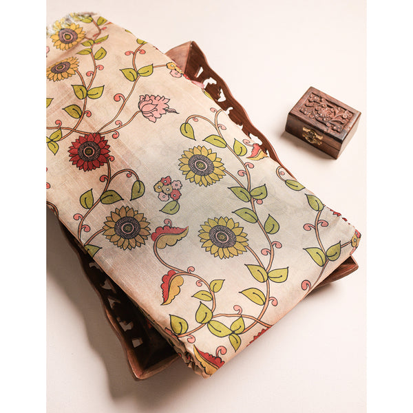 RAGAVI DOLA SILK KALAMKARI FABRIC