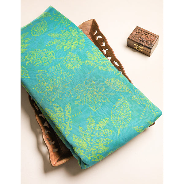 PURE MALAI CHANDERI PRINTED FABRIC