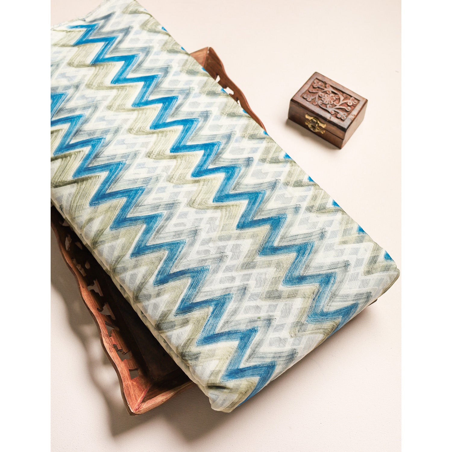 COTTON BRUSH PAINTED IKAT FABRIC