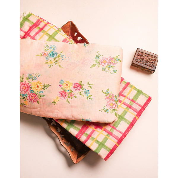 PURE MALAI CHANDERI PRINTED FABRIC