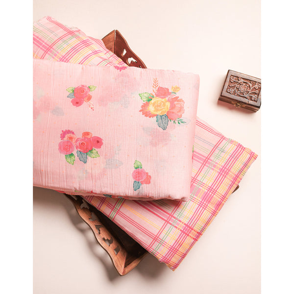 PURE MALAI CHANDERI PRINTED FABRIC