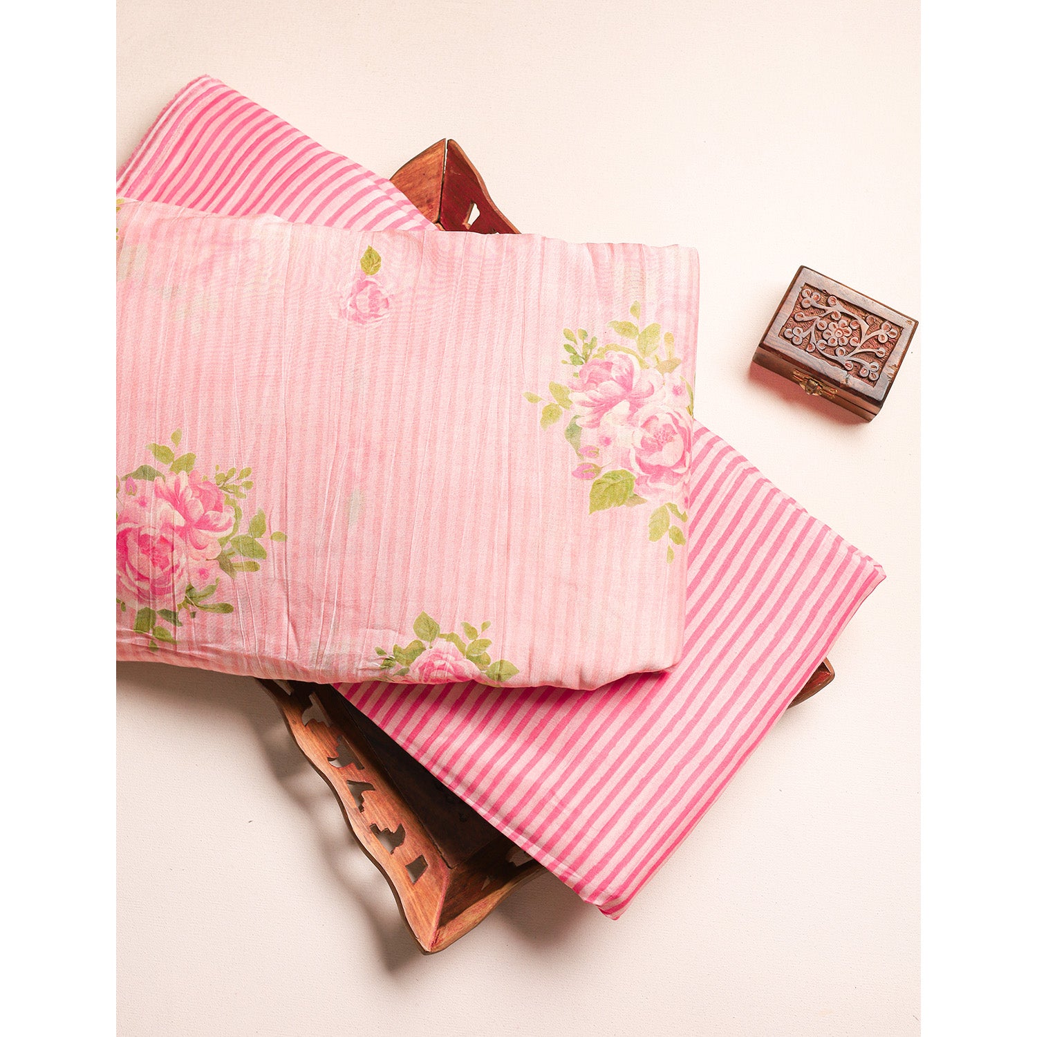 PURE MALAI CHANDERI PRINTED FABRIC