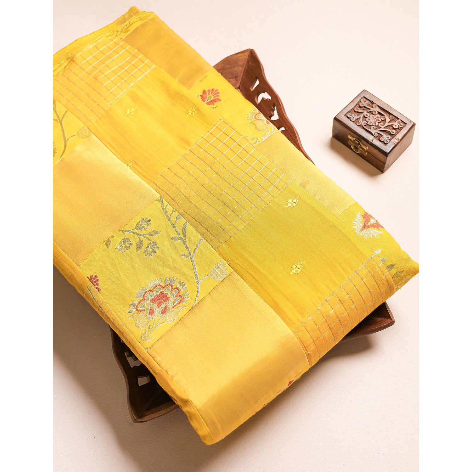 PURE BANARASI SILK PATCHWORK FABRIC