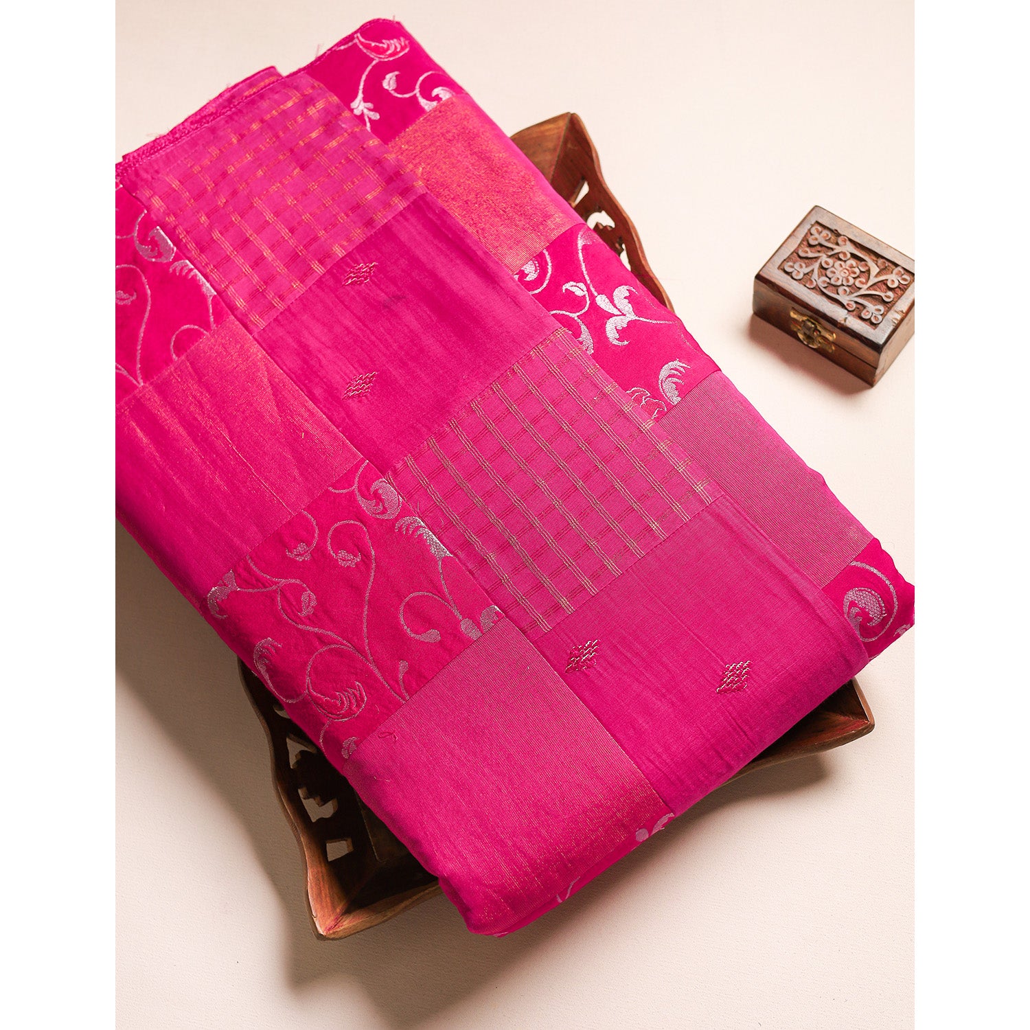 PURE BANARASI SILK PATCHWORK FABRIC