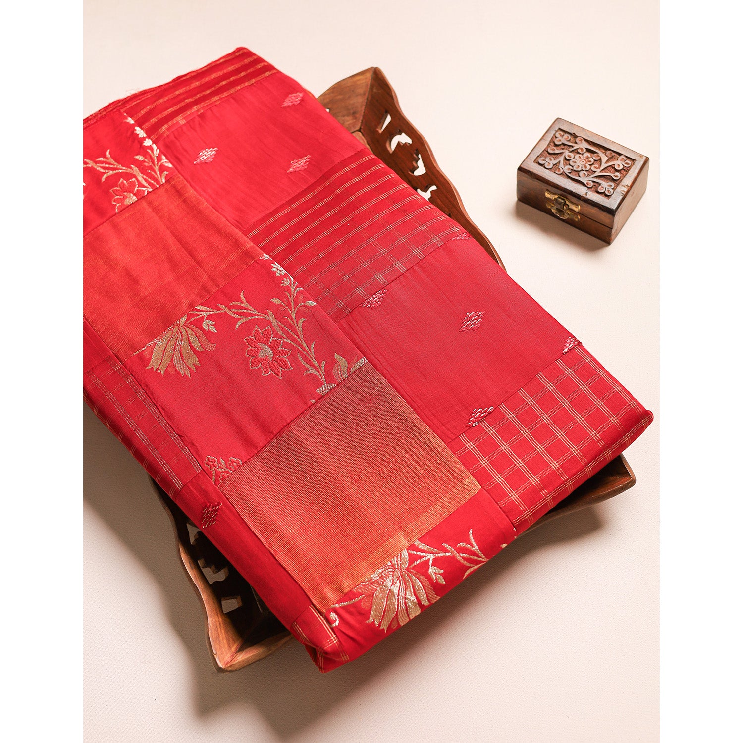 PURE BANARASI SILK PATCHWORK FABRIC