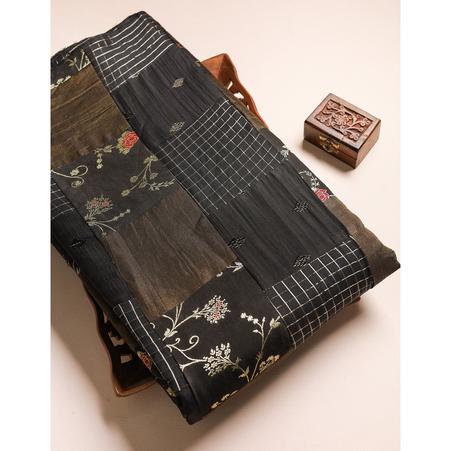 PURE BANARASI SILK PATCHWORK FABRIC