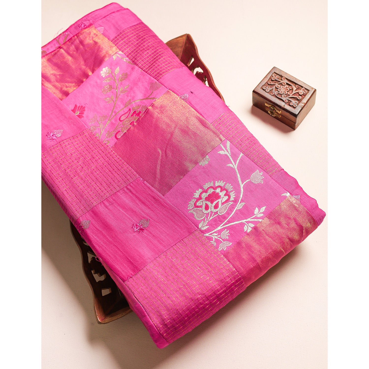 PURE BANARASI SILK PATCHWORK FABRIC