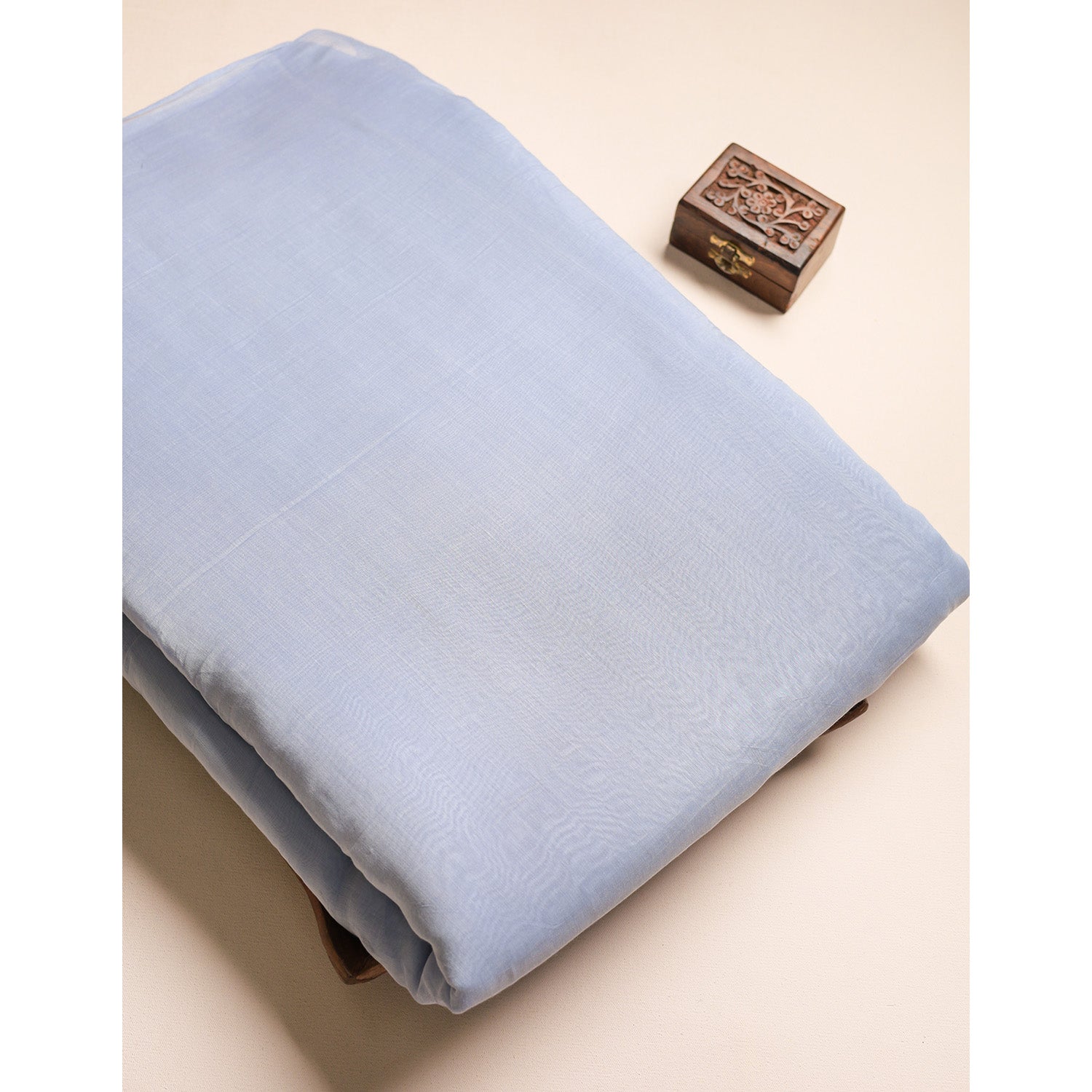 PURE BANARASI MUL CHANDERI DYED FABRIC