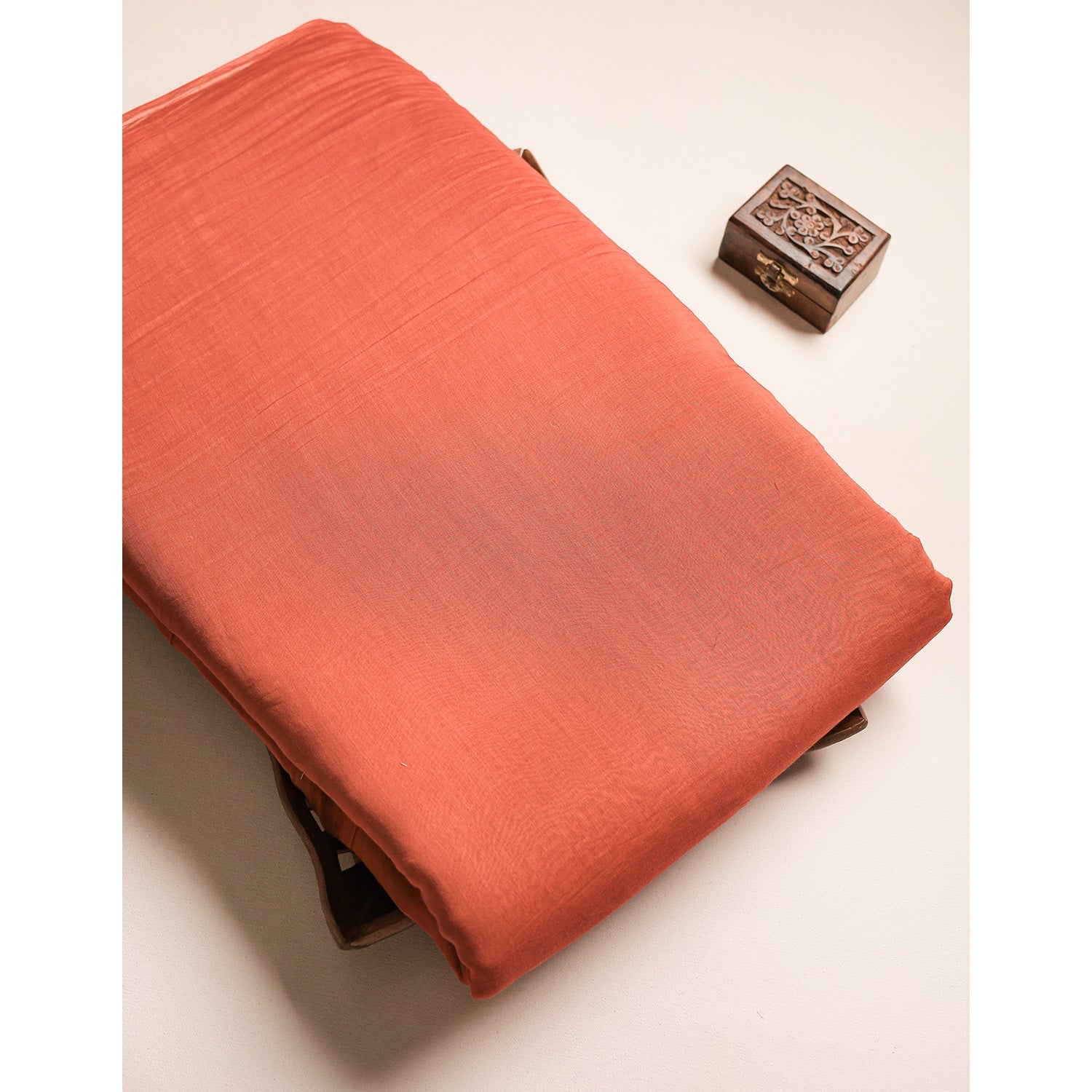 PURE BANARASI MUL CHANDERI DYED FABRIC