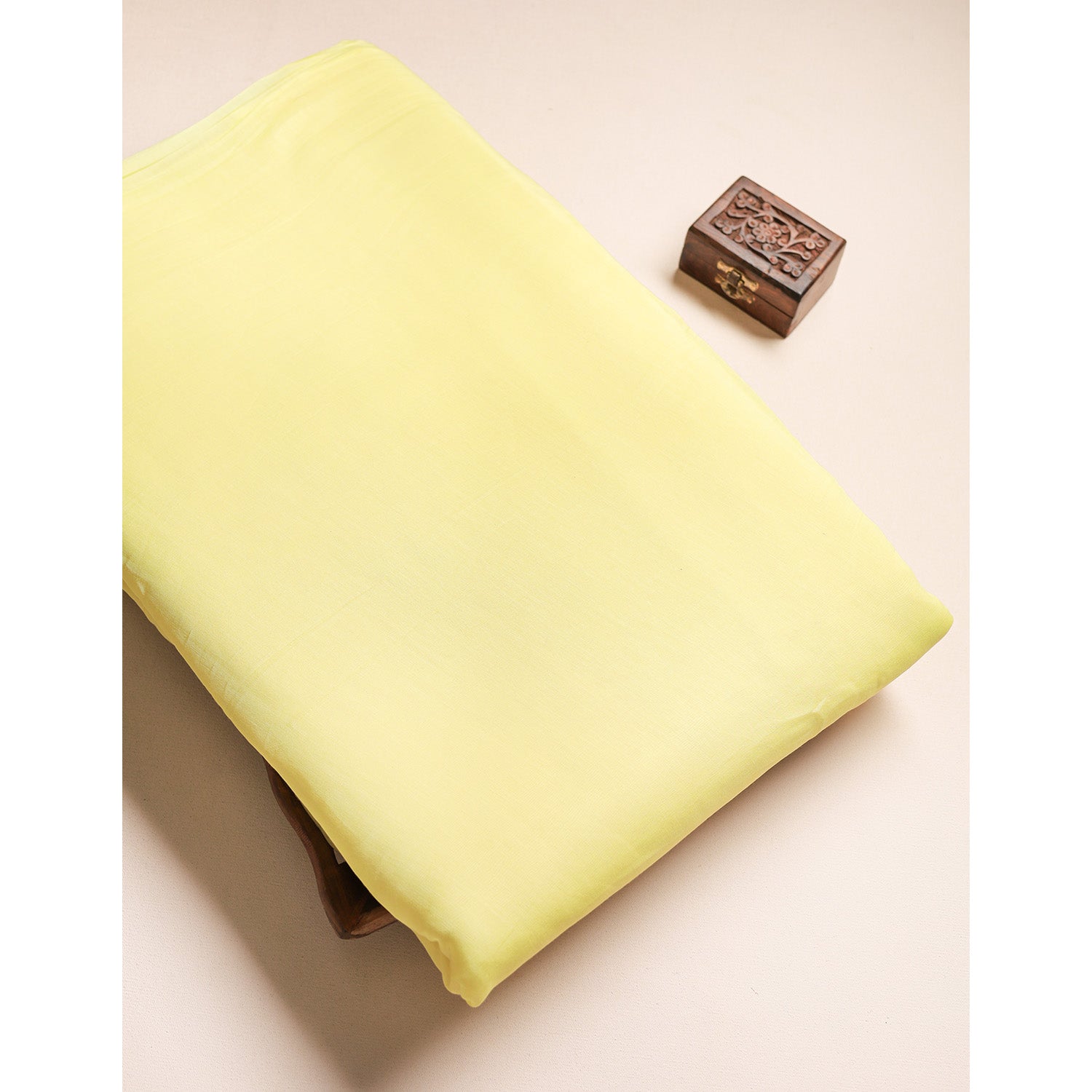 PURE BANARASI MUL CHANDERI DYED FABRIC