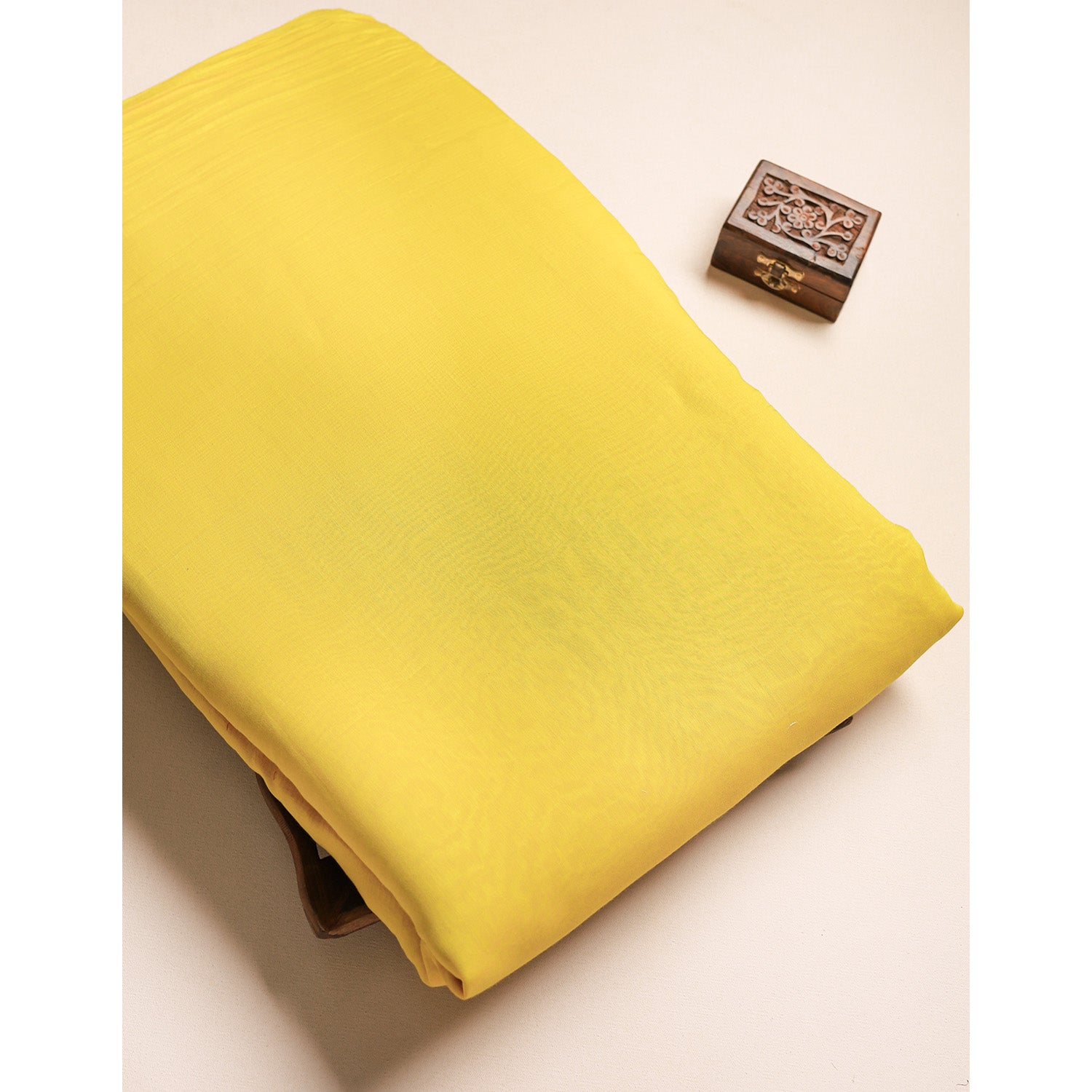 PURE BANARASI MUL CHANDERI DYED FABRIC