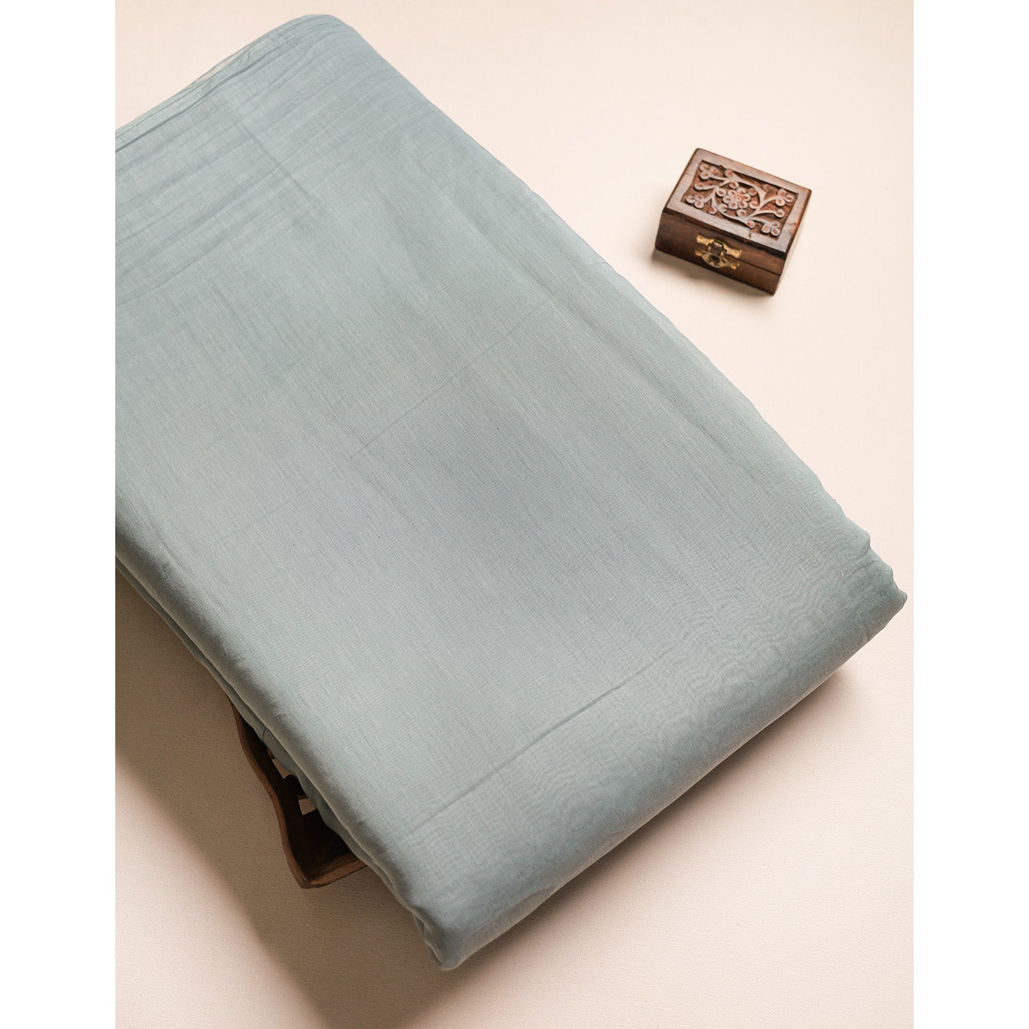 PURE BANARASI MUL CHANDERI DYED FABRIC