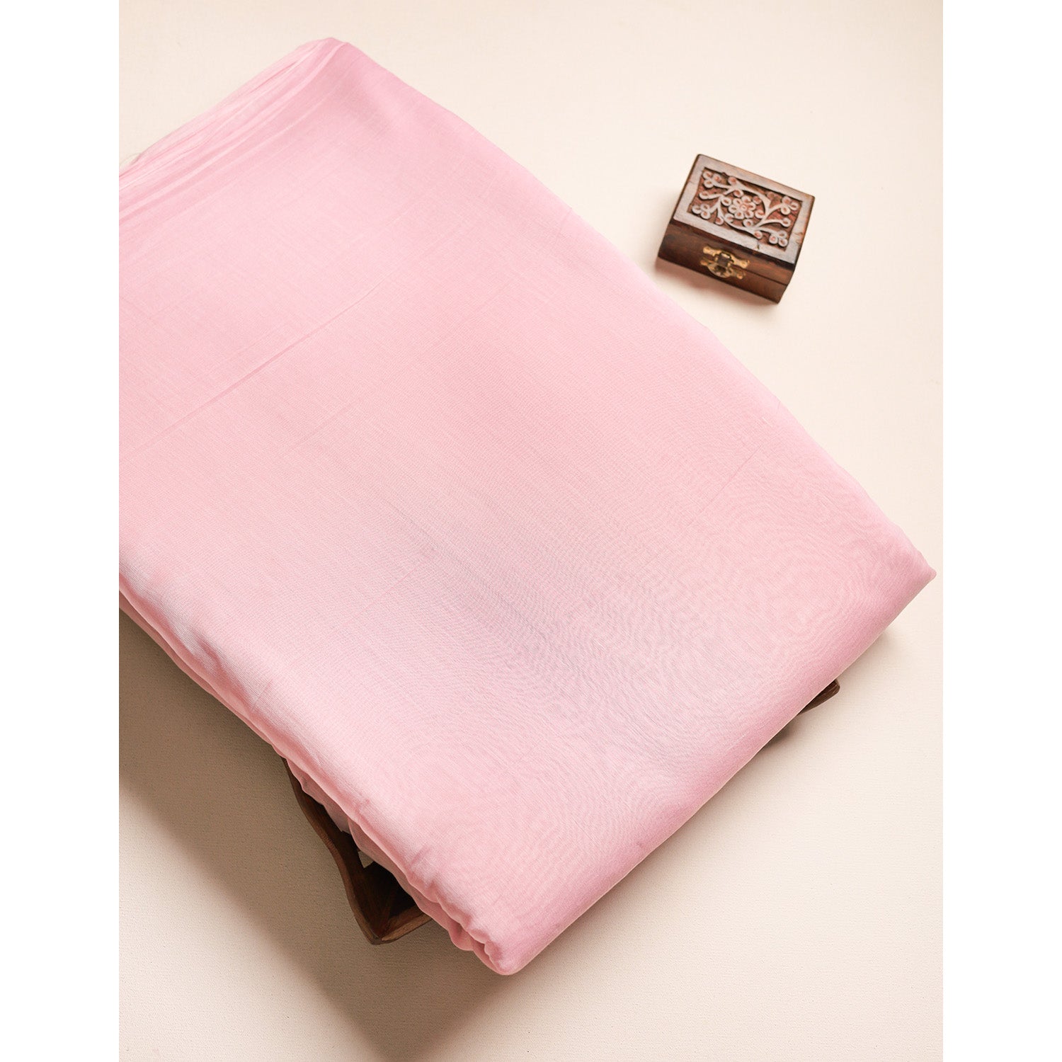 PURE BANARASI MUL CHANDERI DYED FABRIC