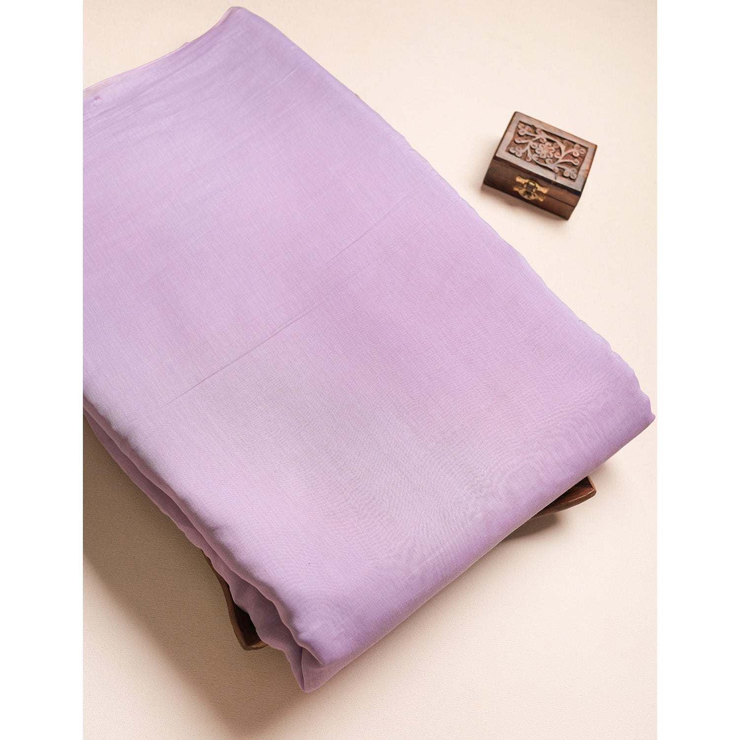 PURE BANARASI MUL CHANDERI DYED FABRIC