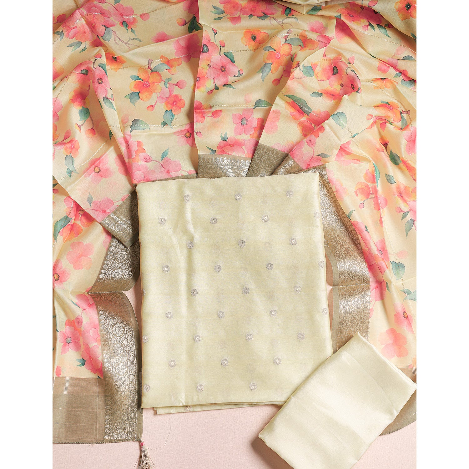 ZAVYA - PURE BANARASI SILK SUIT SET