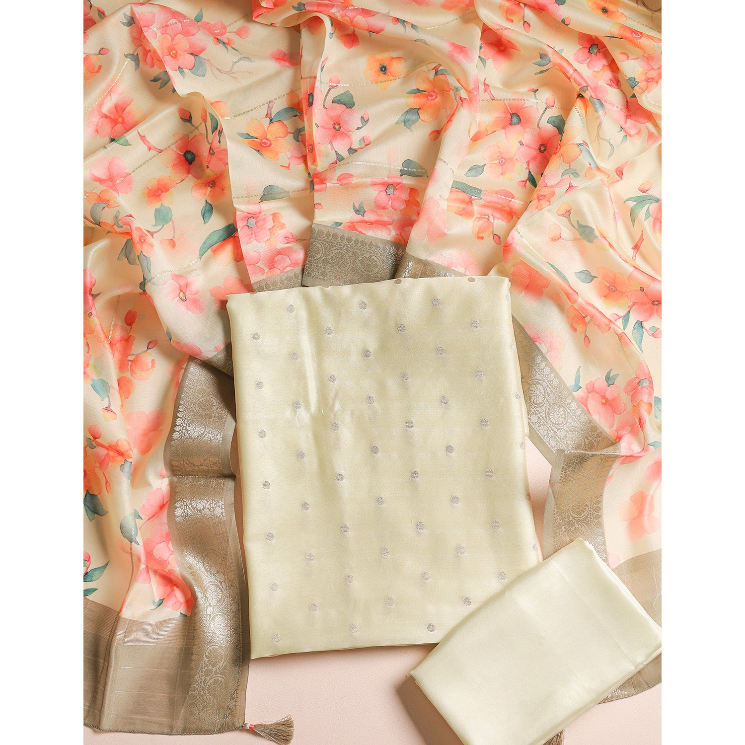 ZAVYA - PURE BANARASI SILK SUIT SET