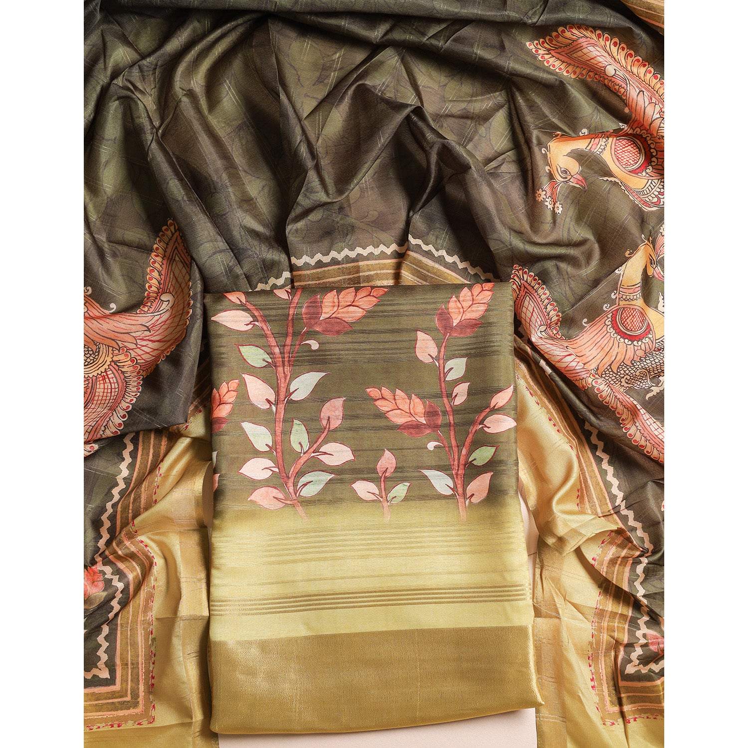 SEMI TUSSAR 2 PIECE SUIT SET