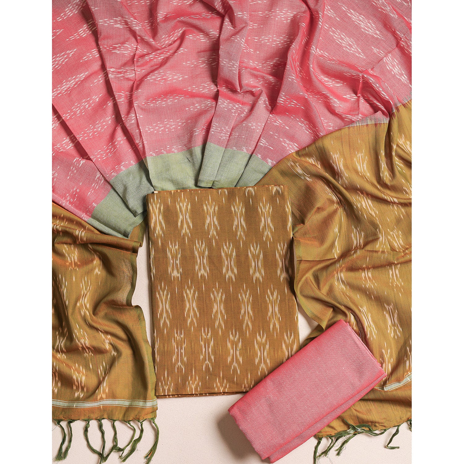 PURE COTTON MERCERIZED IKAT SUIT SET