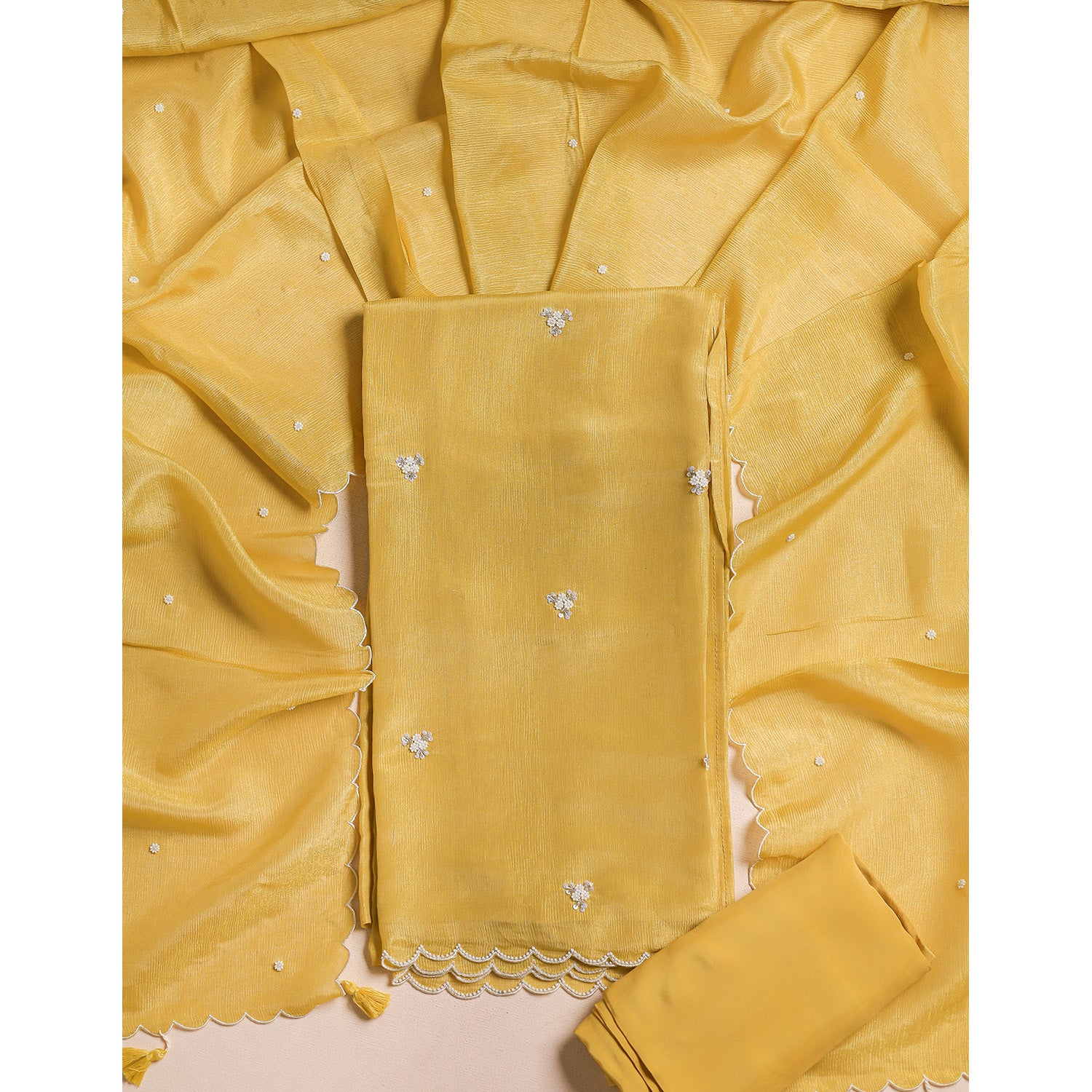 TISSUE EMBROIDERED SUIT SET