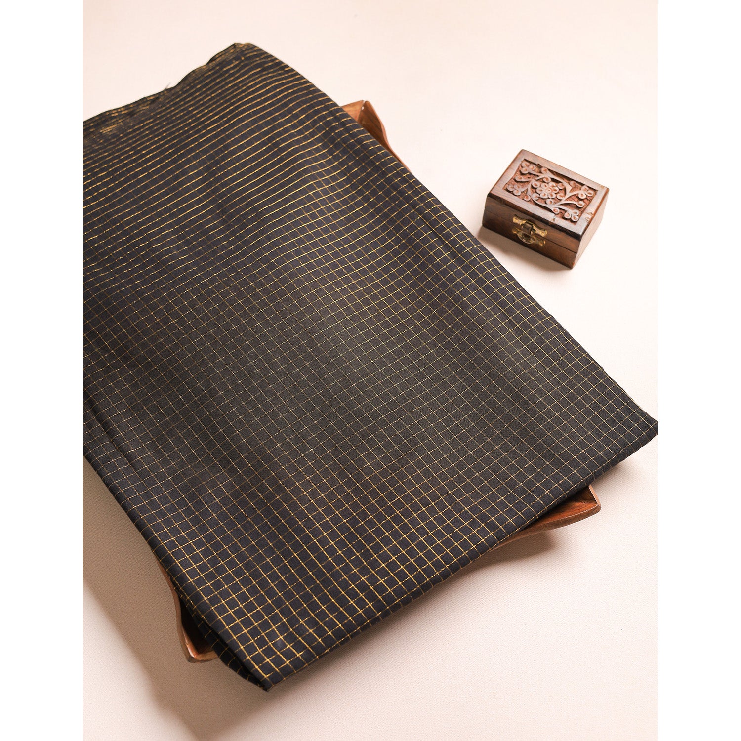 COTTON HANDLOOM LUREX FABRIC