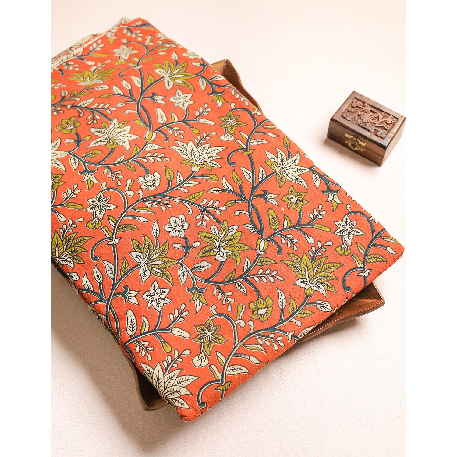 COTTON HANDBLOCK KALAMKARI PRINTED FABRIC