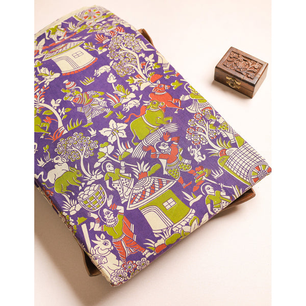 COTTON HANDBLOCK KALAMKARI PRINTED FABRIC