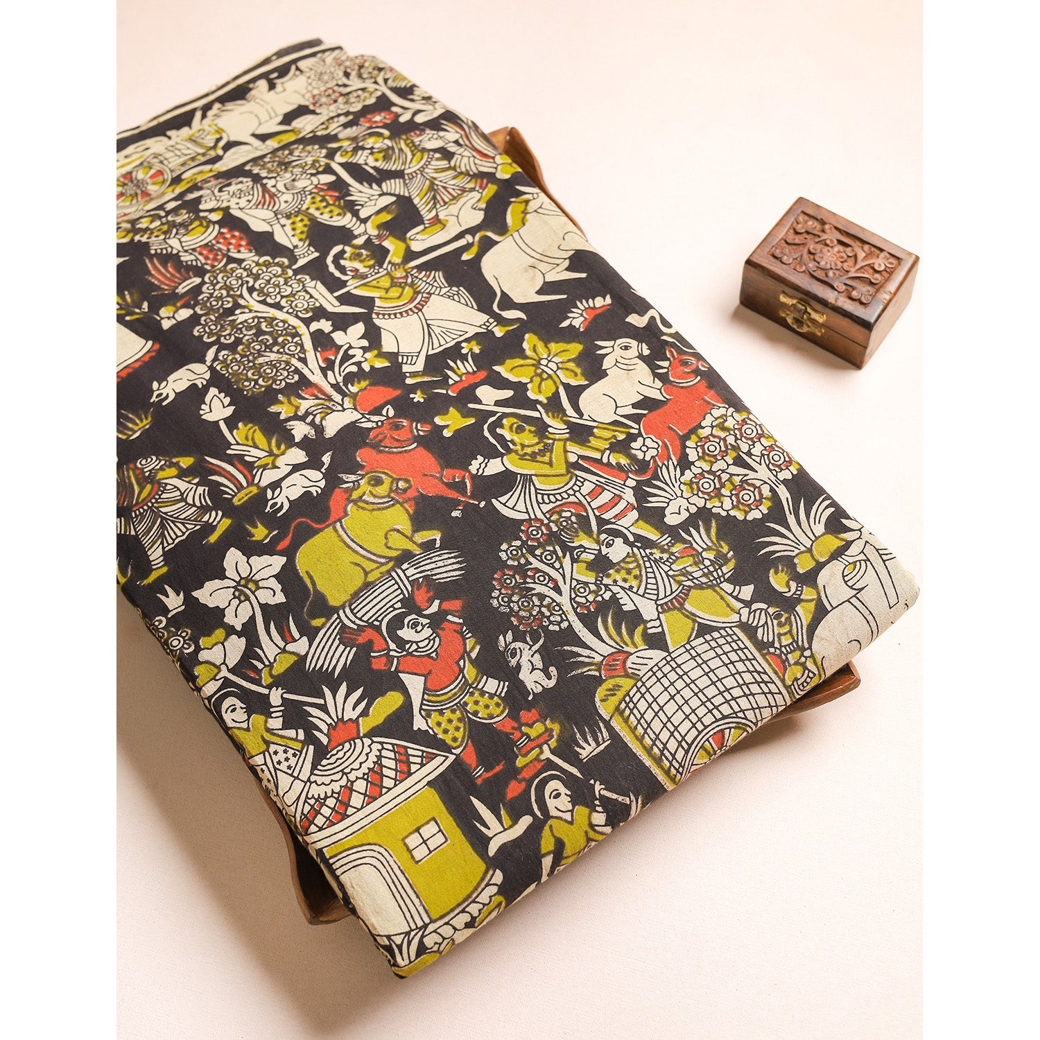 COTTON HANDBLOCK KALAMKARI PRINTED FABRIC