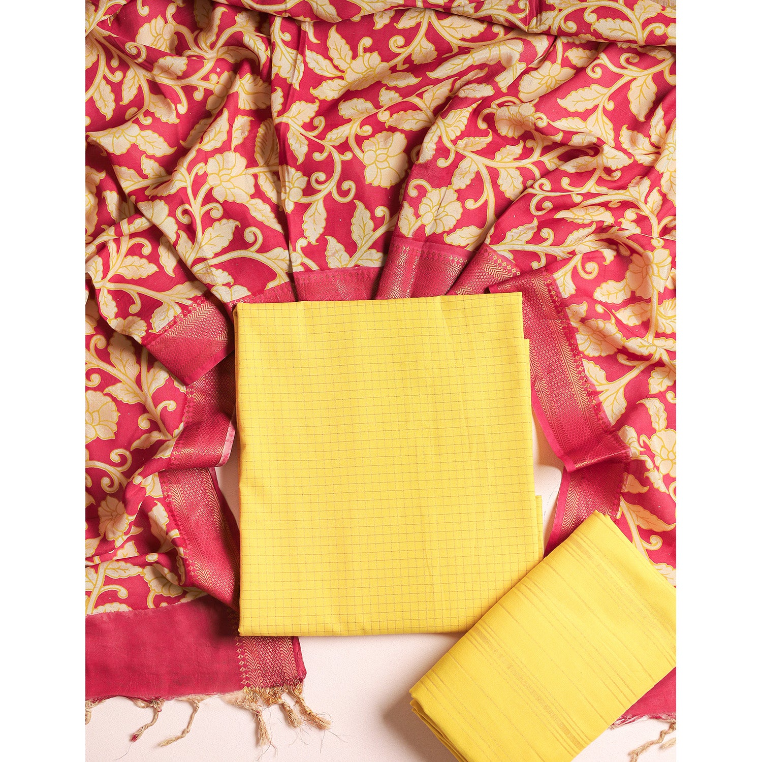 COTTON WOVEN LUREX SUIT SET