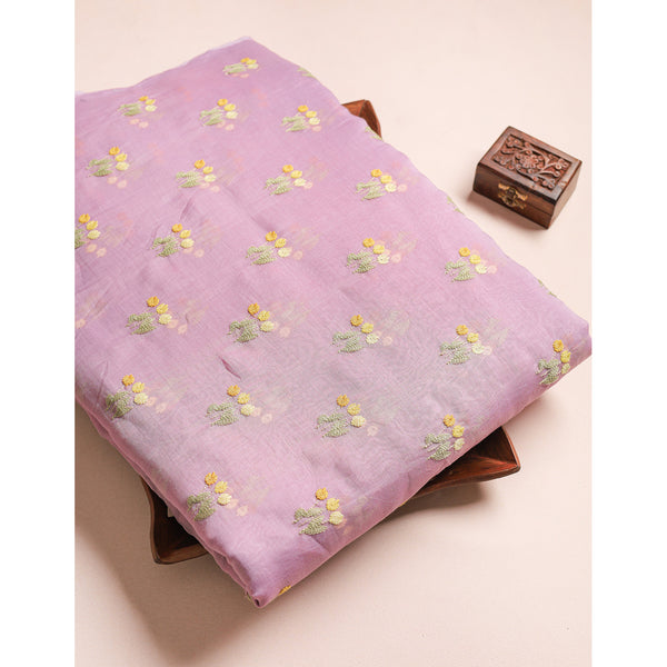 MUL CHANDERI EMBROIDERED FABRICS