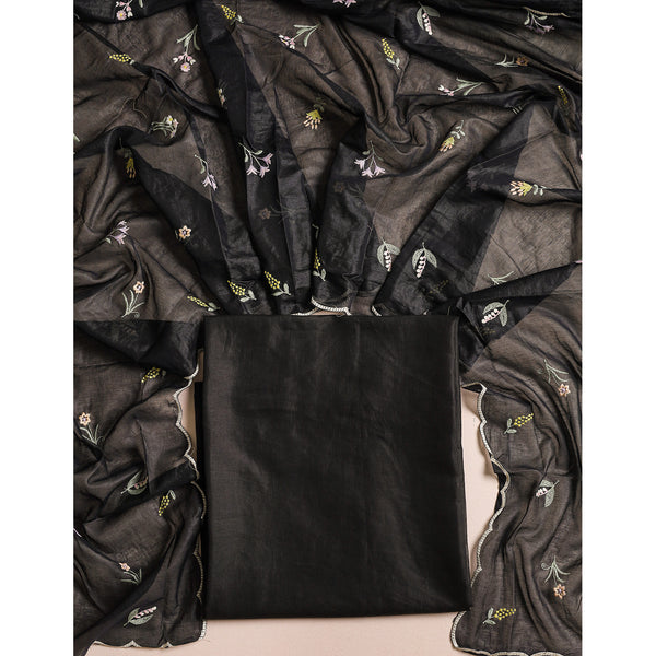 MALAI CHANDERI EMBROIDERED 2 PIECE SET