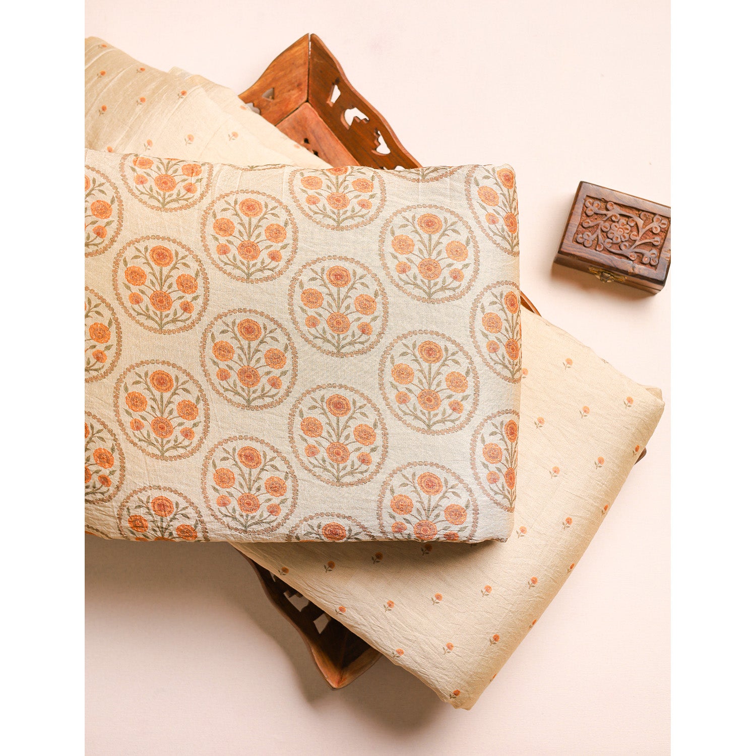 GULBAHAAR - PURE MOGRA CHANDERI SILK MIX & MATCH