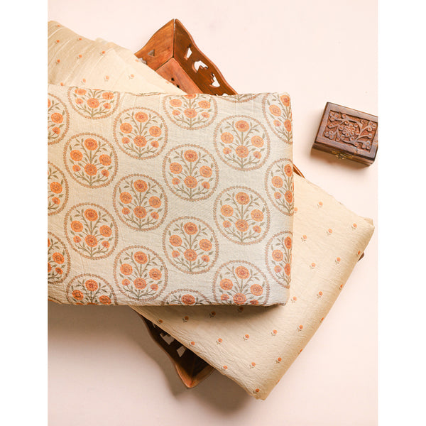 GULBAHAAR - PURE MOGRA CHANDERI SILK MIX & MATCH