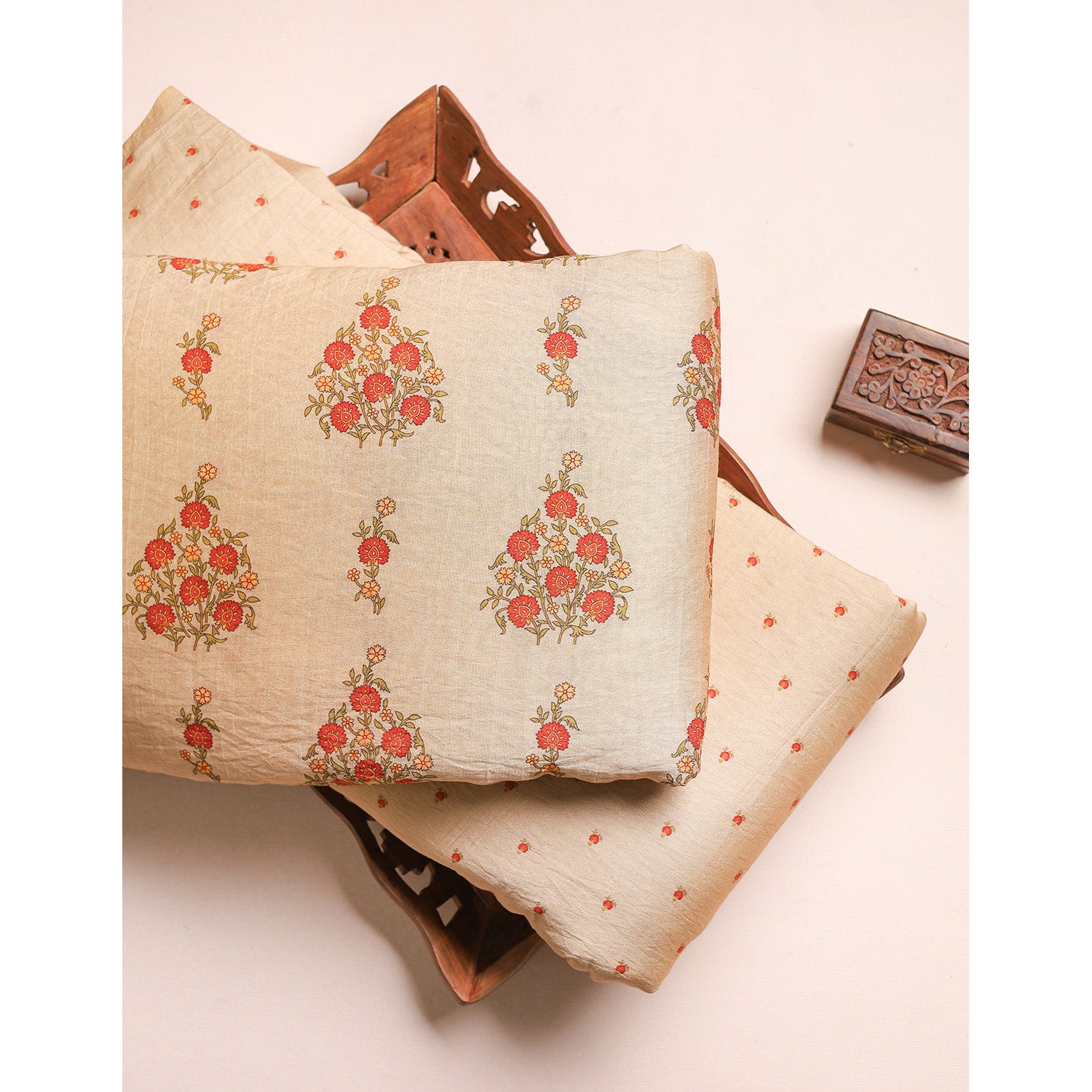 GULBAHAAR - PURE MOGRA CHANDERI SILK FABRICS