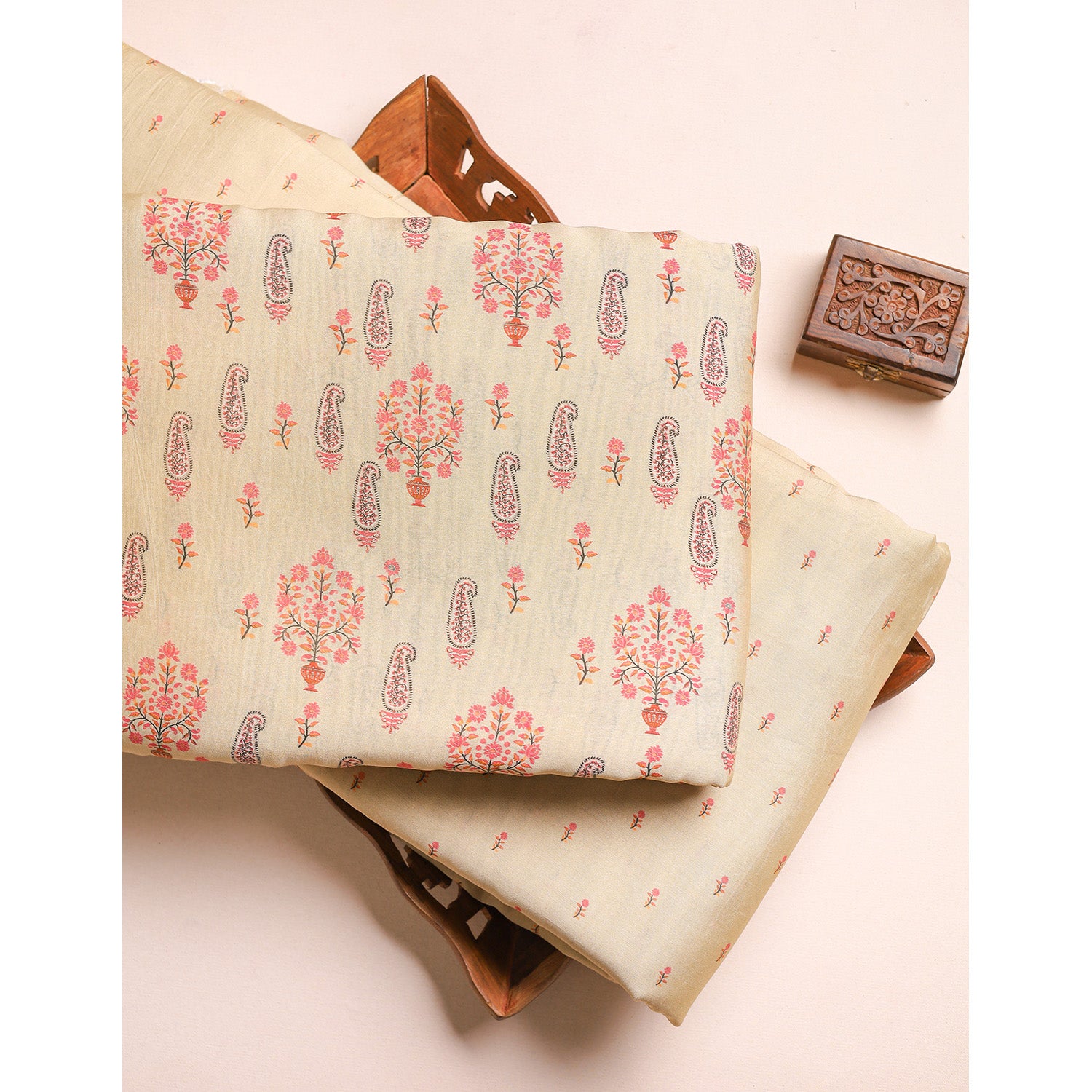 GULBAHAAR - PURE MOGRA CHANDERI SILK FABRICS